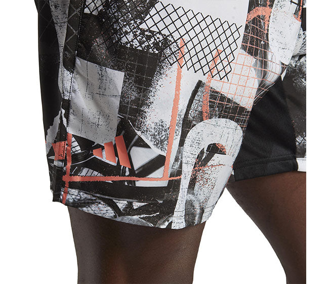 Adidas Club Graphic 7" Short (M) (White/Black)