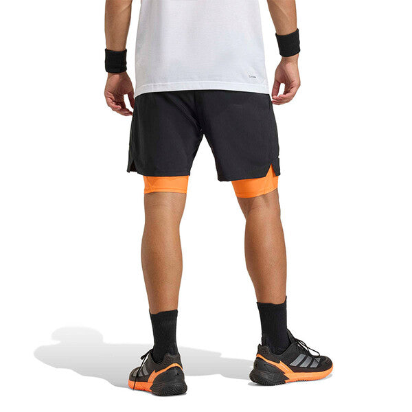 Adidas Club 2-In-1 Short (M) (Black/Orange)