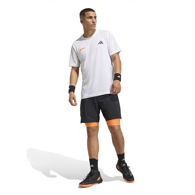 Adidas Club 2-In-1 Short (M) (Black/Orange)