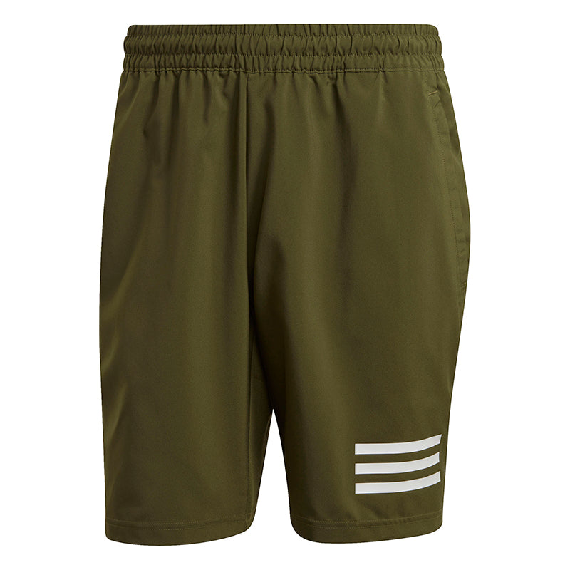 Adidas Club 3 Stripe Short 9" (M) (Olive)
