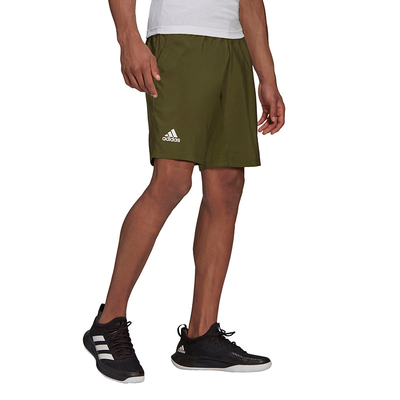 Adidas Club 3 Stripe Short 9" (M) (Olive)