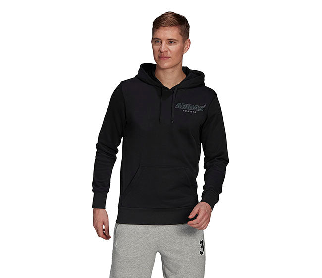 Adidas Tennis Graphic Hoodie (M) (Black)