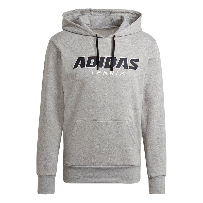 Adidas Tennis Graphic Hoodie (M) (Grey)