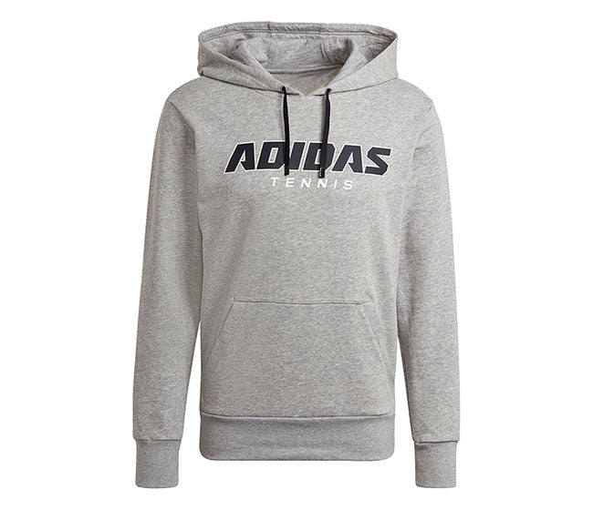 Adidas Tennis Graphic Hoodie (M) (Grey)