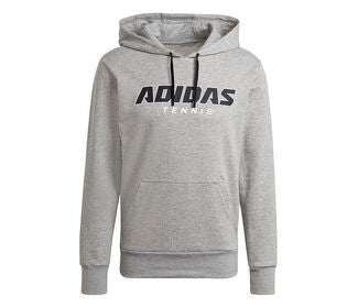 Adidas Tennis Graphic Hoodie (M) (Grey)