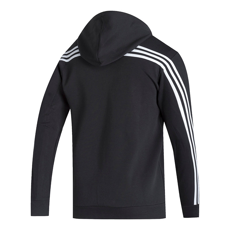Adidas 3 Stripes Icon Full Zip Hoodie (M) (Black)