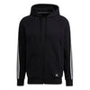 Adidas 3 Stripes Icon Full Zip Hoodie (M) (Black)