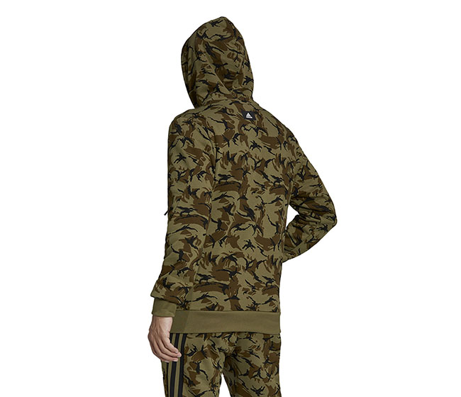 Adidas Future Icons Camo Hoodie (M) (Olive)