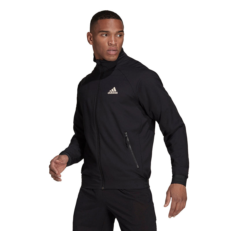 Adidas Stretch Woven Primeblue Jacket (M) (Black)