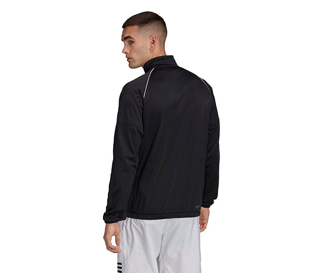 Adidas 3 Stripe Knit Jacket (M) (Black)