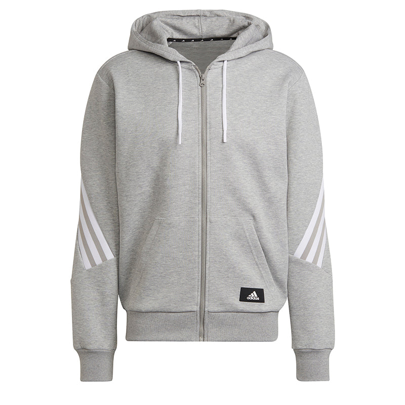 Adidas Future Icons 3 Stripes Full Zip Hoodie (M) (Grey)