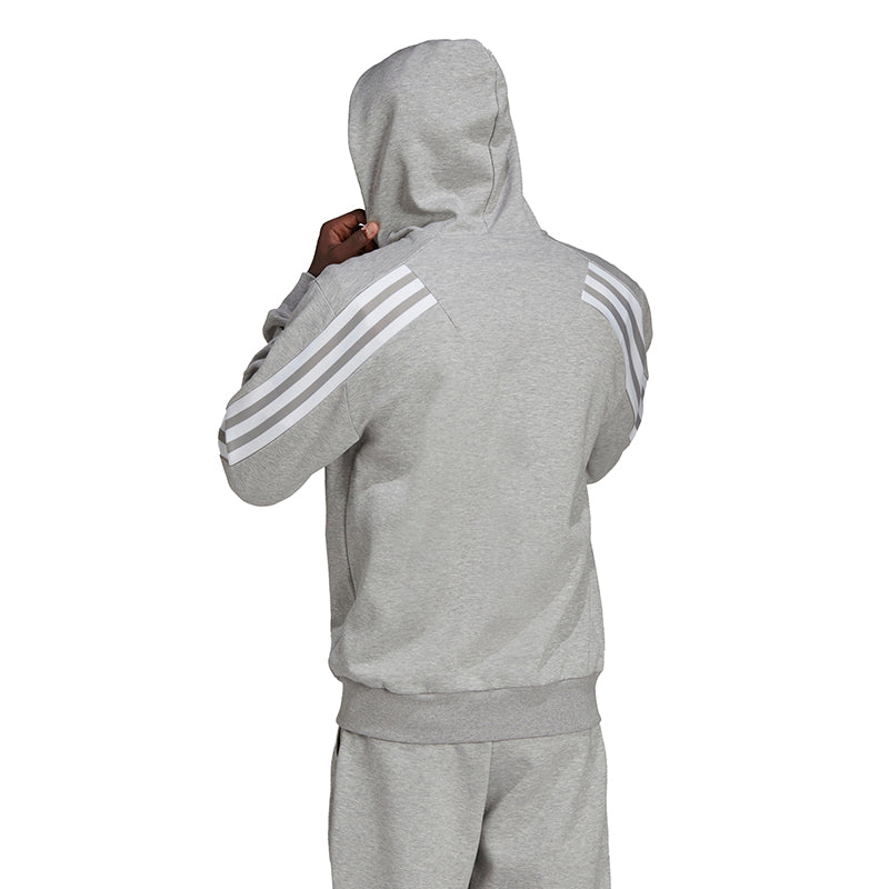 Adidas Future Icons 3 Stripes Full Zip Hoodie (M) (Grey)