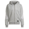 Adidas Future Icons 3 Stripes Full Zip Hoodie (M) (Grey)
