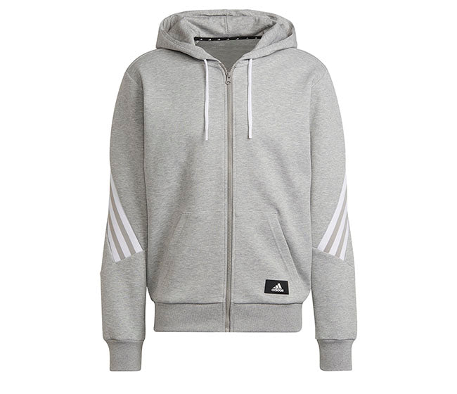 Adidas Future Icons 3 Stripes Full Zip Hoodie (M) (Grey)