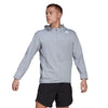 Adidas All Over Print Hooded Jacket (M) (Grey)