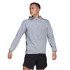 Adidas All Over Print Hooded Jacket (M) (Grey)