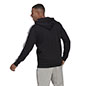 Adidas Essentials 3 Stripe Full Zip Hoodie (M) (Black)