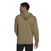Adidas Essentials 3 Stripe Full Zip Hoodie (M) (Olive)