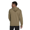 Adidas Essentials 3 Stripe Full Zip Hoodie (M) (Olive)