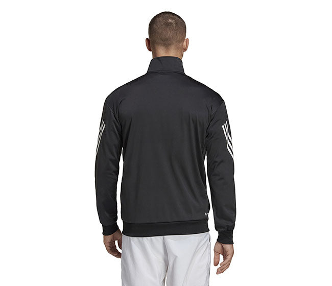 Adidas 3 Stripe Knit Jacket (M) (Black)