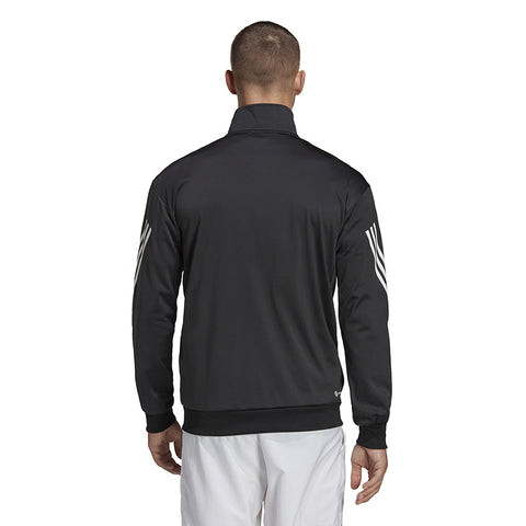 Adidas 3 Stripe Knit Jacket (M) (Black)