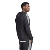 Adidas Essentials 3 Stripes Full Zip Hoodie (M) (Black)