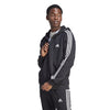 Adidas Essentials 3 Stripes Full Zip Hoodie (M) (Black)