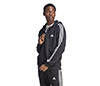Adidas Essentials 3 Stripes Full Zip Hoodie (M) (Black)