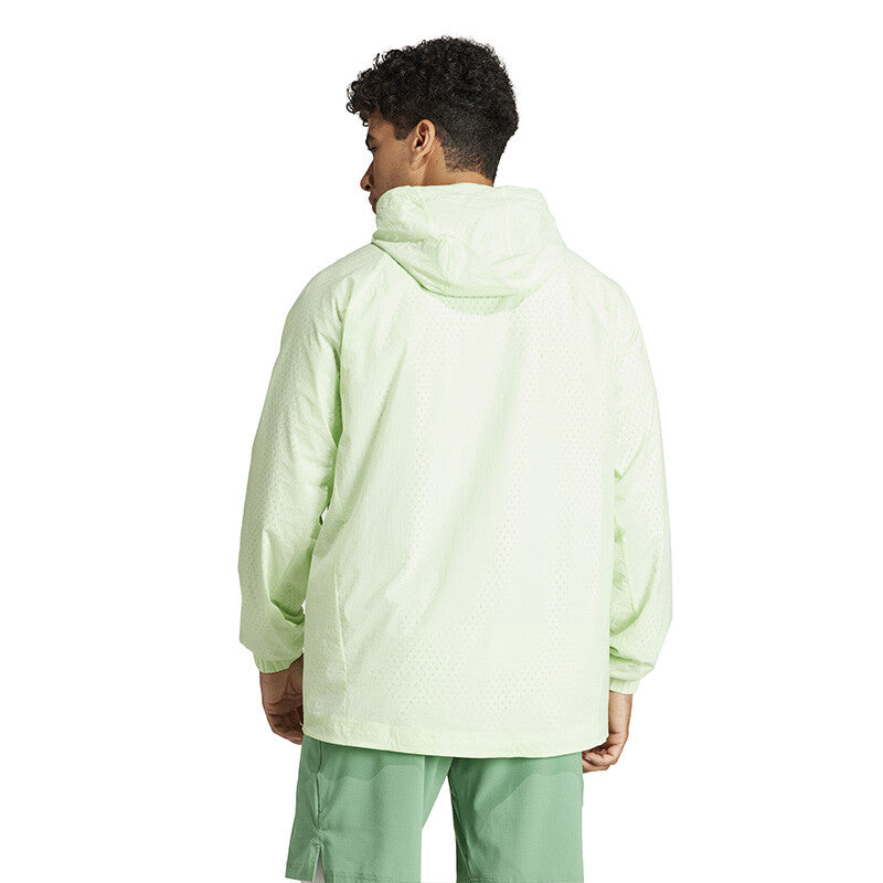 Adidas Semi Transparent Full Zip Jacket (M) (Green Spark)