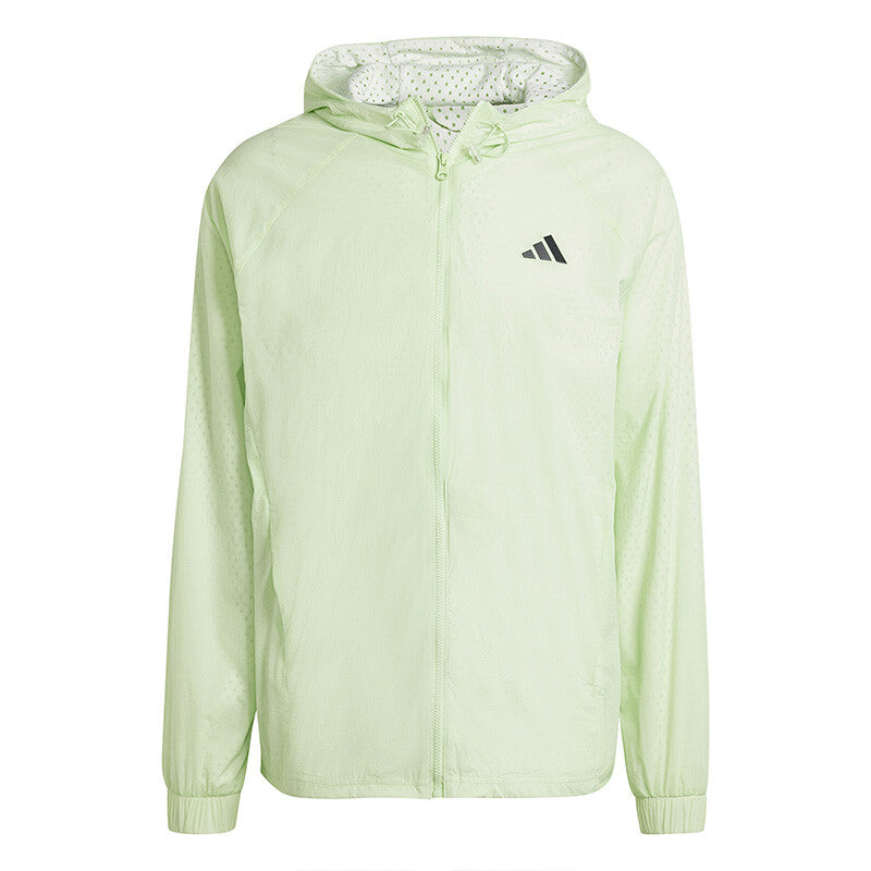 Adidas Semi Transparent Full Zip Jacket (M) (Green Spark)