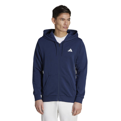 Adidas Club Graphic Full Zip Hoodie (M) (Navy)