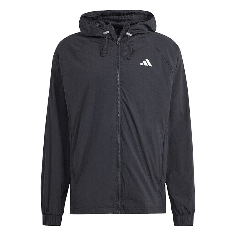 Adidas Semi Transparent Full Zip Jacket (M) (Black)