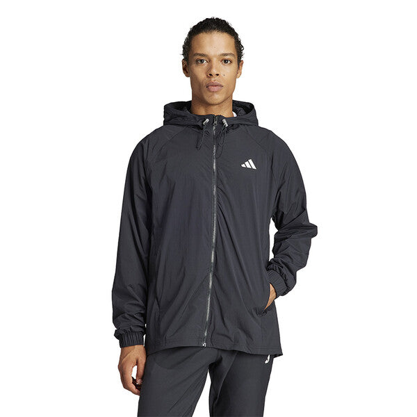 Adidas Semi Transparent Full Zip Jacket (M) (Black)