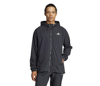 Adidas Semi Transparent Full Zip Jacket (M) (Black)