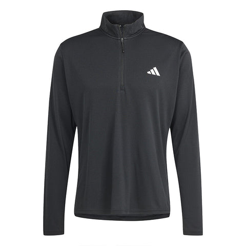 Adidas Train Essentials 1/4 Zip Long Sleeve Tee (M) (Black)