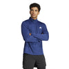 Adidas Train Essentials 1/4 Zip Long Sleeve Tee (M) (Dark Blue)