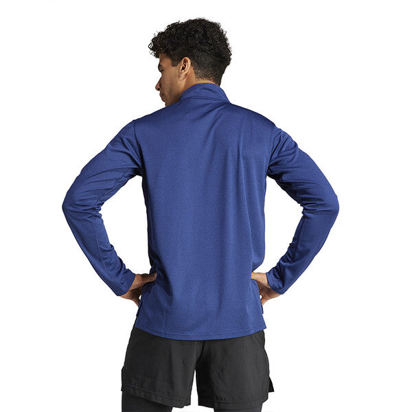 Adidas Train Essentials 1/4 Zip Long Sleeve Tee (M) (Dark Blue)