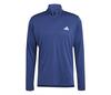 Adidas Train Essentials 1/4 Zip Long Sleeve Tee (M) (Dark Blue)