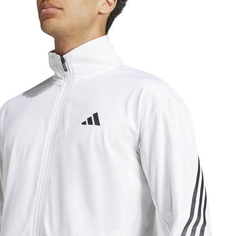 Adidas 3 Stripe Knit Jacket (M) (White)