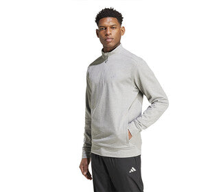 Adidas Game & Go 1/4 Zip Long Sleeve Training Top (M) (Grey)