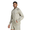 Adidas Game & Go 3 Stripe Full Zip Hoodie (M) (Silver Pebble)