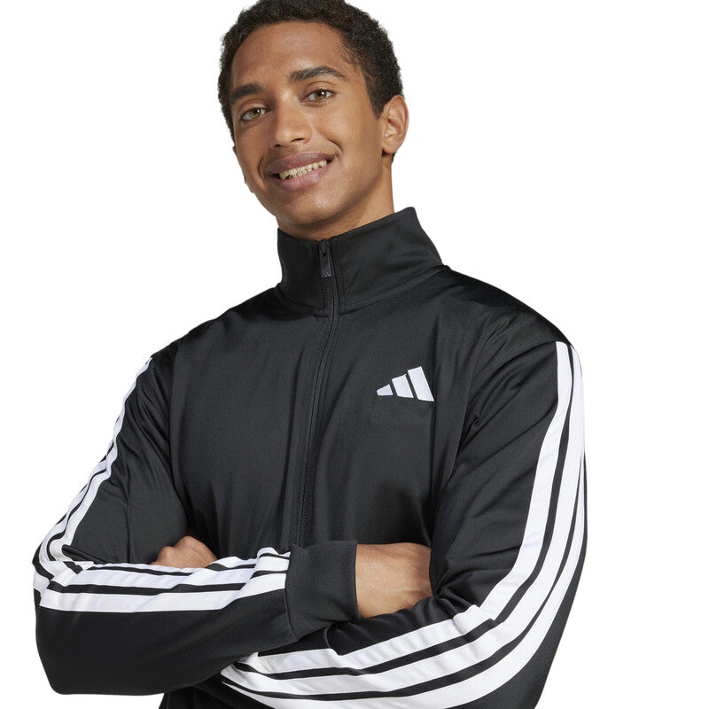 Adidas 3 Stripes Track Jacket (M) (Black)
