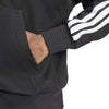 Adidas 3 Stripes Full Zip Hoodie (M) (Black)