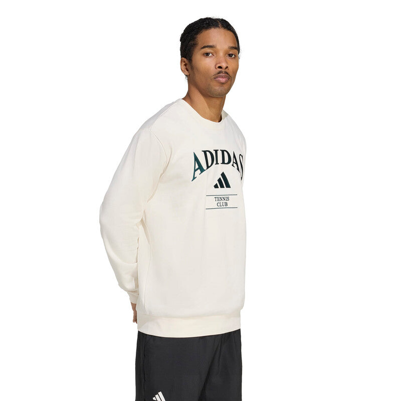 Adidas Heritage Tennis Crewneck Sweatshirt (M) (Chalk White)