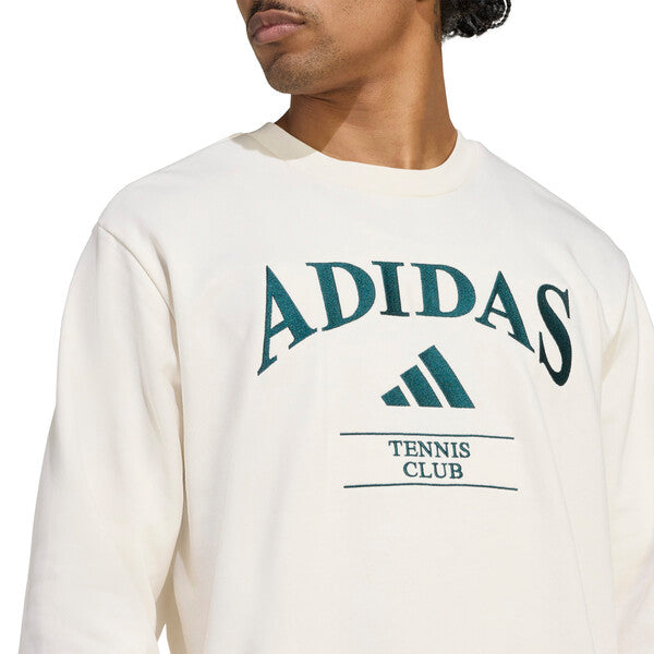 Adidas Heritage Tennis Crewneck Sweatshirt (M) (Chalk White)