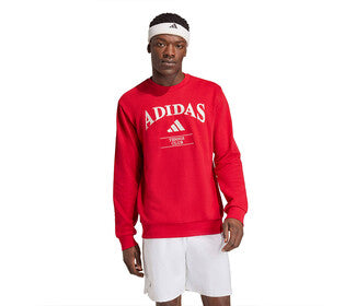 Adidas Heritage Tennis Crewneck Sweatshirt (M) (Power Red)
