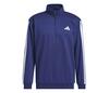 Adidas 3 Stripes 1/4 Zip Fleece (M) (Dark Blue)