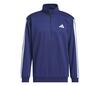 Adidas 3 Stripes 1/4 Zip Fleece (M) (Dark Blue)