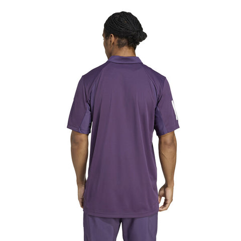 Adidas Club 3 Stripes Polo (M) (Aurora Plum)