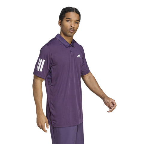 Adidas Club 3 Stripes Polo (M) (Aurora Plum)